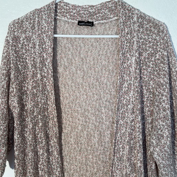 Y2k Wet Seal Short Sleeve Cardigan w/ Lace Trim & Pockets, Size M/L, Bohemian - Picture 4 of 9